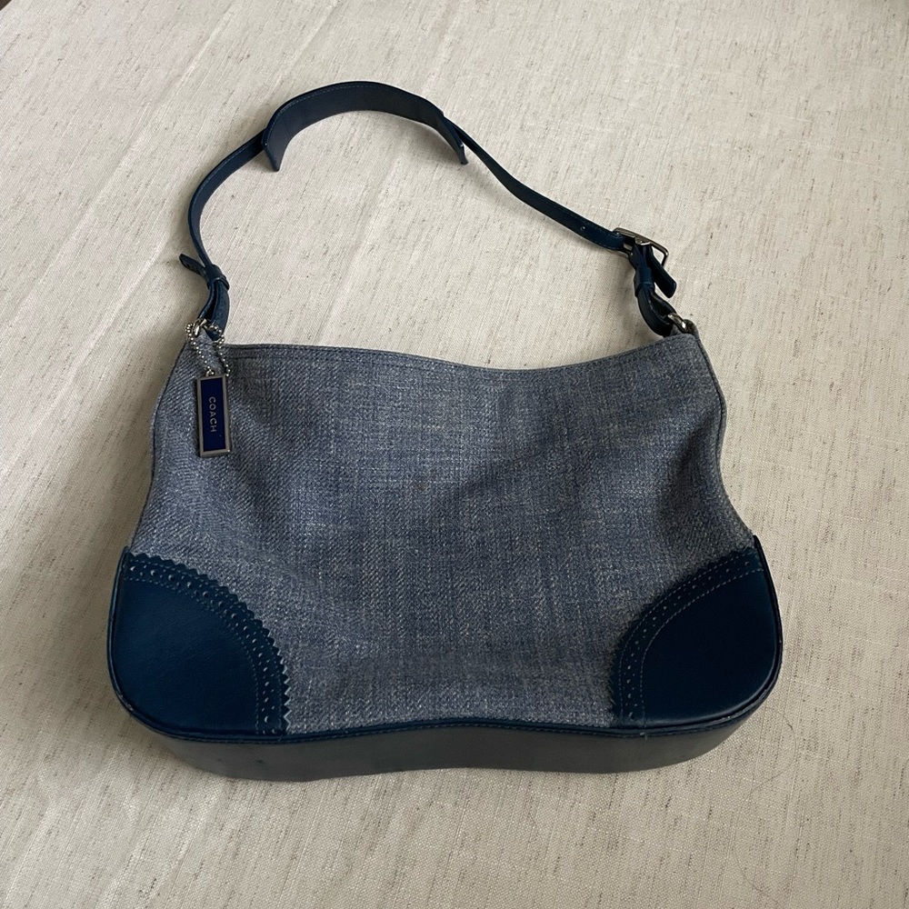 ❌SOLD❌Vintage Coach Girlie 8146 Navy Denim and leather Bag